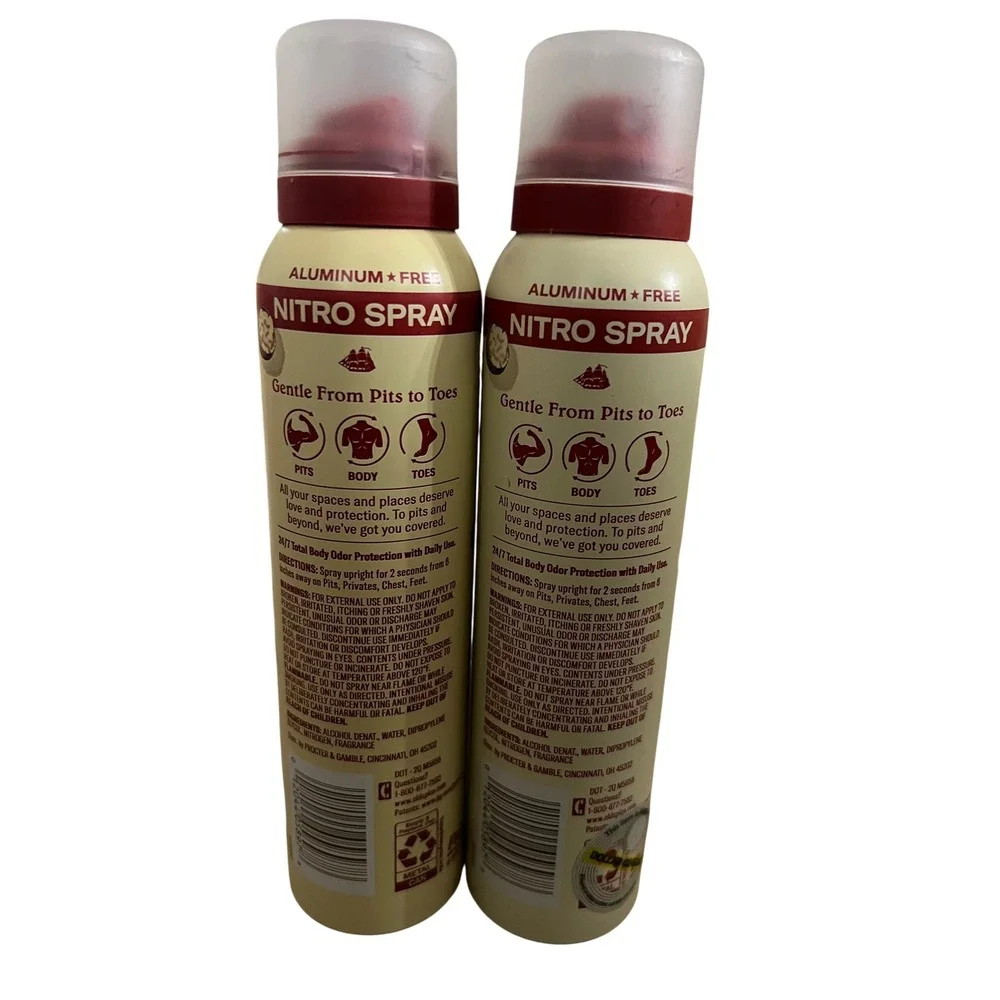 2pk Old Spice GentleMan's Total Body Nitro Spray Deodorant Vanilla Shea 3.5oz